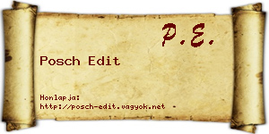 Posch Edit névjegykártya